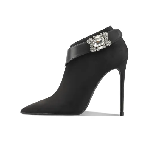 Siwei Ботильоны Высокий каблук Женские Черные Модные и Удобные