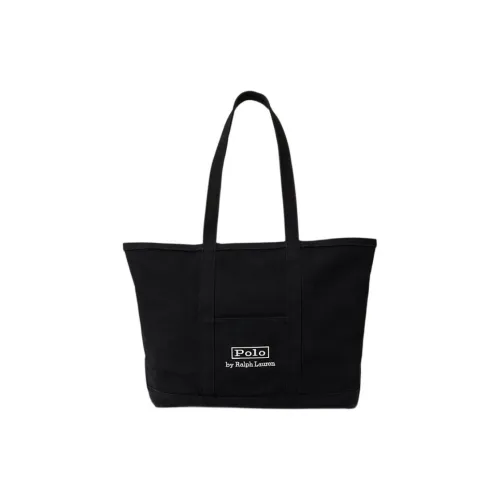 Polo Ralph Lauren Хлопок Тоут Сумка Плечевая Сумка Средняя Унисекс Черная