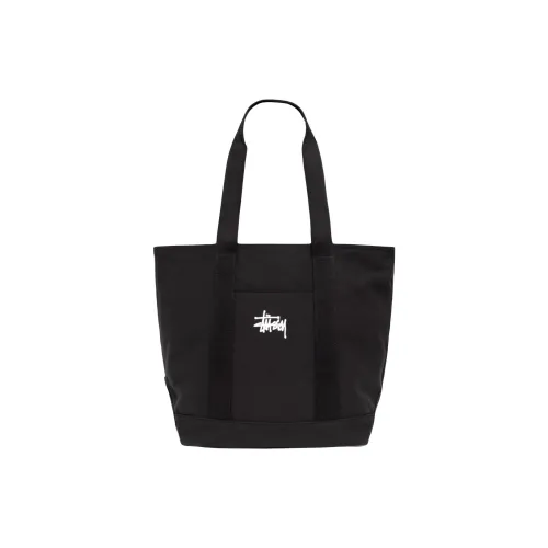 Stussy Холст Тоут Сумка Сумка для покупок Сумка через плечо Экстра-большая Женская Черная