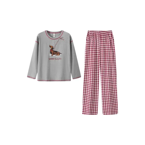 Gongdie Серый Женский Пижамный Комплект