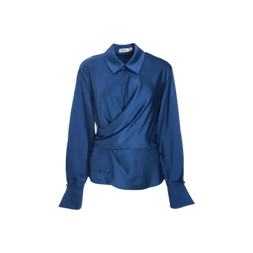 JONATHAN SIMKHAI Морской синий Женские рубашки