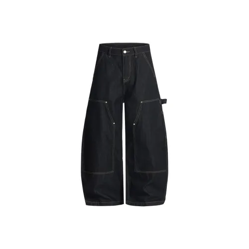 WAYHWEI Черные Унисекс Джинсы