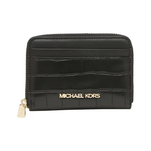 MICHAEL KORS MICHAEL KORS Luggage Collection Кожа Держатель для карт кошелек для монет кошелек женский черный
