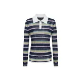Multicolor Yarn Stripes Long-Sleeved Shirt  
Многоцветная пряжа, полосы, длинный рукав, рубашка