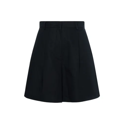 WEEKEND MaxMara Ecuba Коллекция Хлопок And Linen Canvas Bermuda Shorts Casual Shorts Women's Black