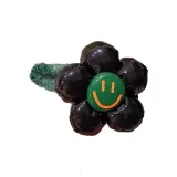 Чёрный зелёный - заколка для волос