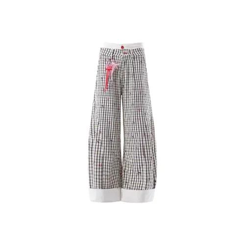 COVT Белая клетка Унисекс Повседневные брюки