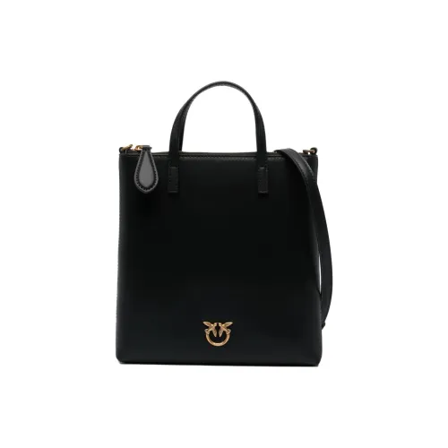 PINKO Телячья кожа Тоут Сумка Сумка для покупок Сумка через плечо Сумка Маленькая Женская Черная