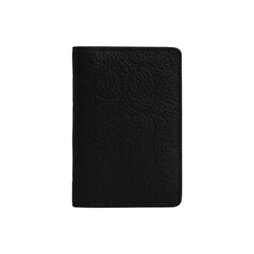 COACH Подпись Кожа Пескоструйная Кошелек Унисекс Черный