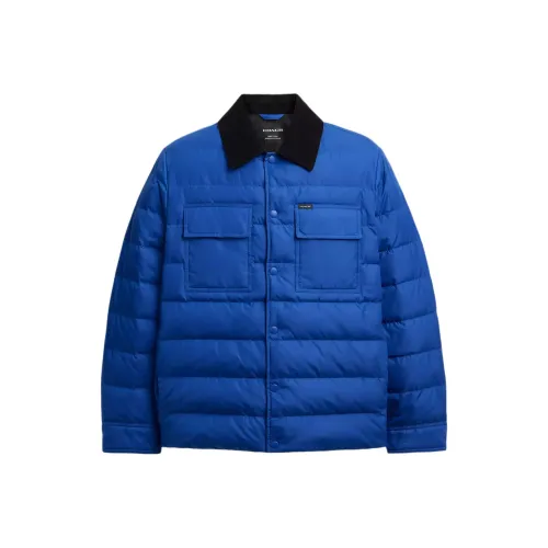 COACH Синий Мужской Пуховик