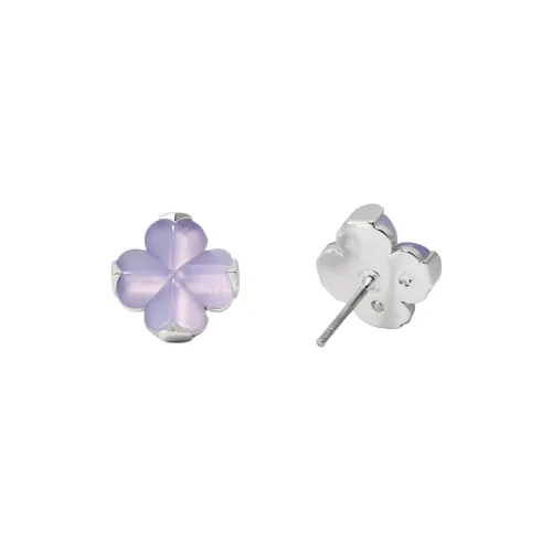 Kate Spade Ацетилцеллюлозное волокно Серьги-гвоздики Женские Светло-фиолетовый Серебряный