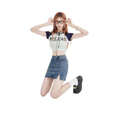 RJVO Винтажный синий женский джинсовый шорты