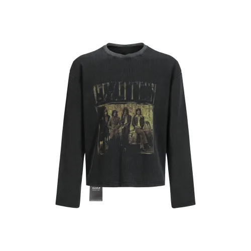 H.V.G.A Выстиранный Черный Унисекс T-рубашки