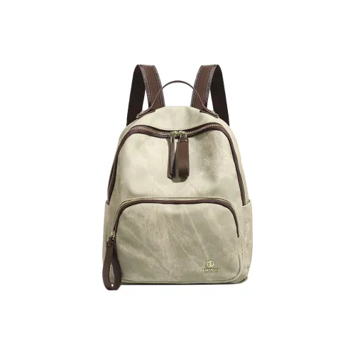 SMILE FOCUS Microfiber Synthetic Leather Backpack Standard Women's Green SMILE FOCUS Микрофибра Синтетическая Кожа Рюкзак Стандартный Женский Зеленый
