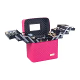 646 Шестипанельная вышитая версия, клетчатый розово-красный