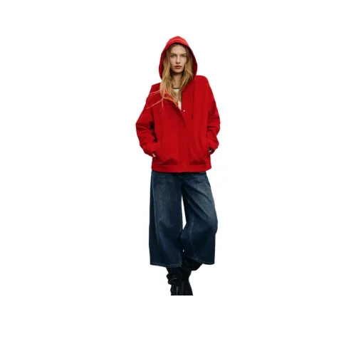 HAVVA Red Women's Sweatshirts HAVVA Красный Женские Толстовки