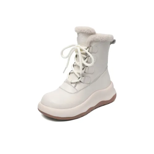 SENJIALUO Термический Увеличивающий Высоту Устойчивый к Износу 15,5 см Снежные Ботинки Женские