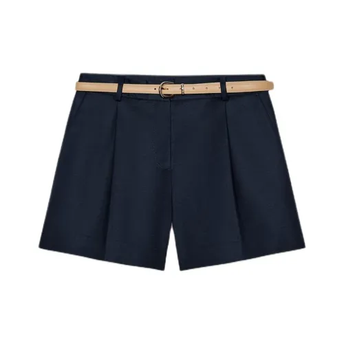 ZARA Морской Синий Женские Повседневные Шорты