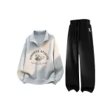 Вересковый серый (Лиса) + Черный (Улыбка, Этикетка, Брюки, Левый карман, Этикетка)