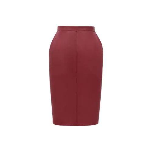 SAINT LAURENT Кожа Длинная Юбка Женская