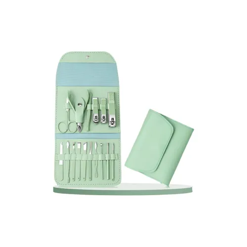 TLXT 16 шт Набор для ногтей Матча Зеленый Набор для ногтей Нержавеющая сталь Пинцет для ногтей Набор для ногтей Одежда