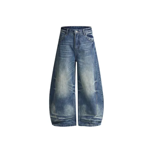 WAYHWEI Blue Unisex Jeans WAYHWEI Синий Унисекс Джинсы