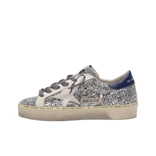 Golden Goose Hi Star Low Топ Стильные Скейтбординги Women's Silver Состаривание Позиционирование стиля
