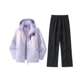 Ветровка и Комплект Брюк (Мягкий Фиолетовый + Черный)