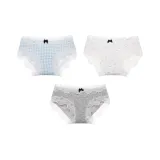 3 шт (D Комбо-Розовые цветы + Светло-серый + Светло-синий)