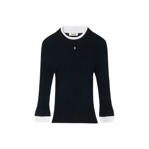 Sandro Темно-синий Женские Трикотаж