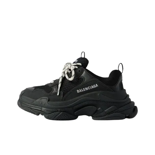 Balenciaga Triple S Low Топ Толстоподошвенные кроссовки Мужской Черный Выпуск 2020 года