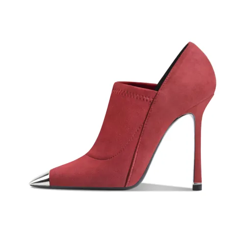 Siwei Ботильоны Супер Высокий каблук Женские Бордовый