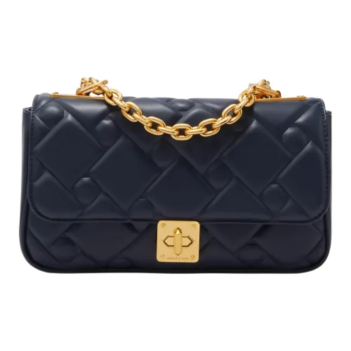 CHARLES KEITH Ткань Маленькая Квадратная Сумка Сумка через плечо Средняя Женская Кремово-Молочный Белый Темно-Синий Зеленый