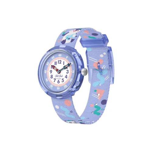 SWATCH Flik Flak Feifei Series Кварцевый механизм Детские часы 31,85*30,6 мм Белый циферблат Биоматериал Корпус часов