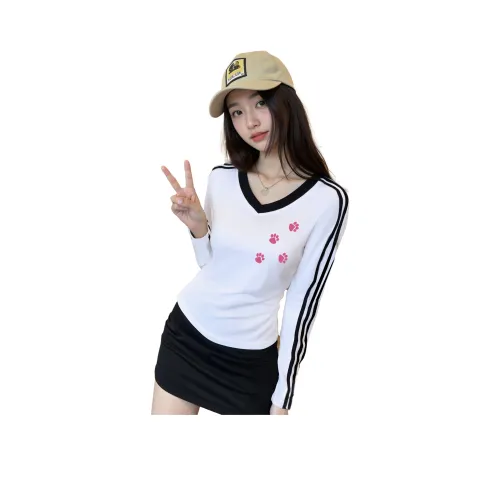 VXOXV Белый Женские T-рубашки