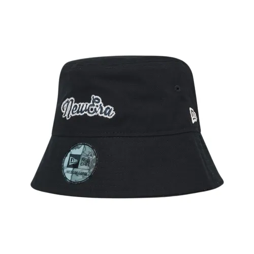 New Era Cotton Bucket Hats Унисекс Черный Красный