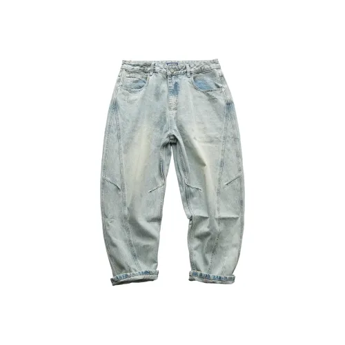 YIMAI Blue Men's Jeans YIMAI Синий Мужские Джинсы