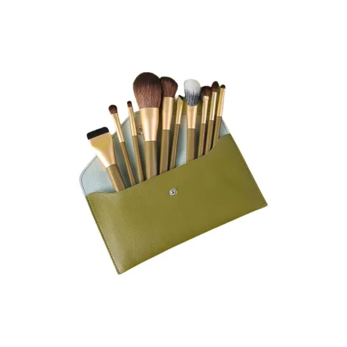 TLXT Авокадо Набор для макияжа Портативный Loose Пудра Кисть для румян Полный комплект для теней для век Инструменты для красоты Мягкий 10 шт