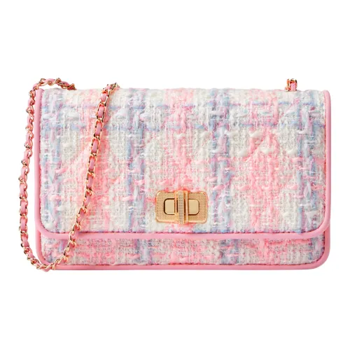 CHARLES KEITH ПУ (полиуретан) Маленькая квадратная сумка сумка через плечо маленькая женская черный белый розовый розовый