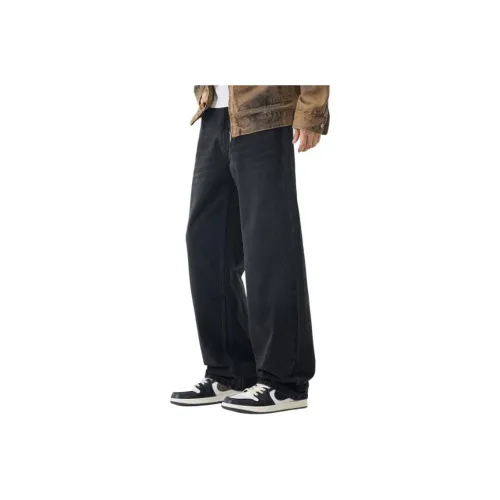 FAIRWHALE Мужские черные джинсы