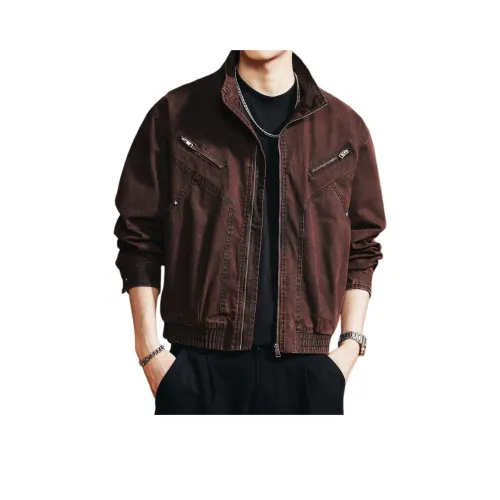 GELANLU Бордовый Красный Унисекс Куртки