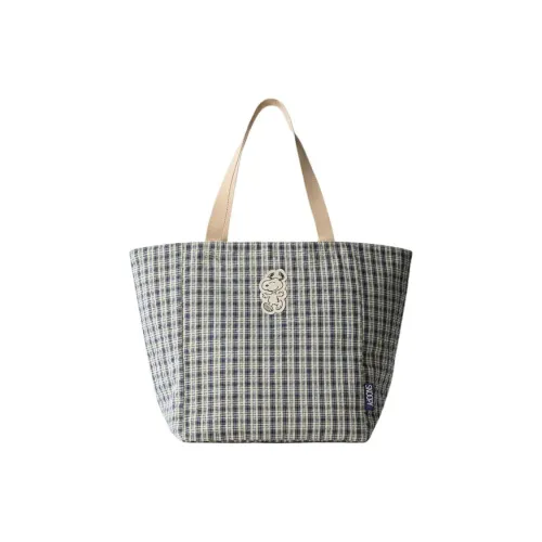 ZARA Хлопок Тоут Сумка Сумка для покупок Сумка Женская Синяя