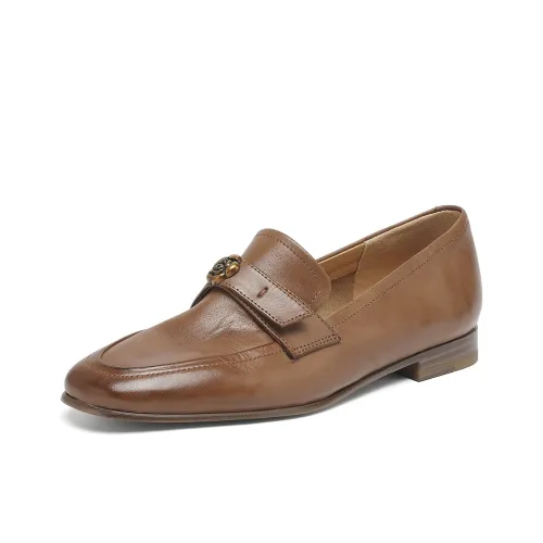 FMM Slip-On Обувь без подкладки Женская 2025 Осень Минималистский стиль Повседневная Низкий каблук Коммутирование Лоферы Женские