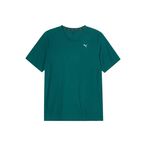 PUMA Темно-зеленые мужские беговые футболки