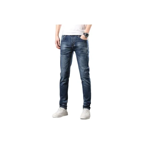 XIGUAN Blue Unisex Jeans XIGUAN Синий Унисекс Джинсы