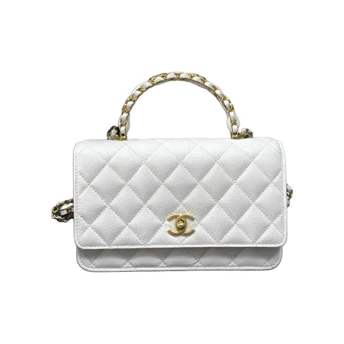 CHANEL WOC Коровья кожа Сумка через плечо Сумка Женская Белая