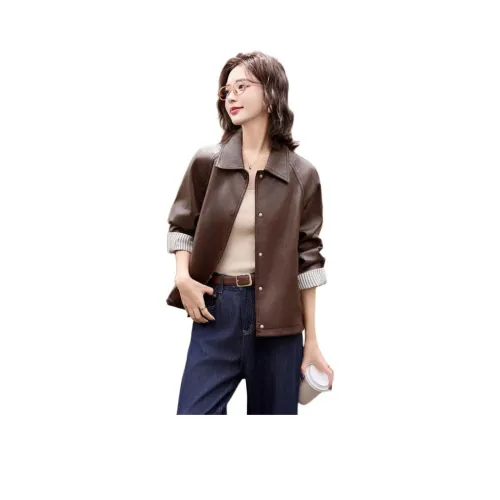 ZHUSHIFANGYUAN Бургунди Женские Куртки