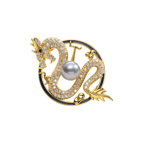 NUANTONG Золотой Покрытый Медный Броши Женские