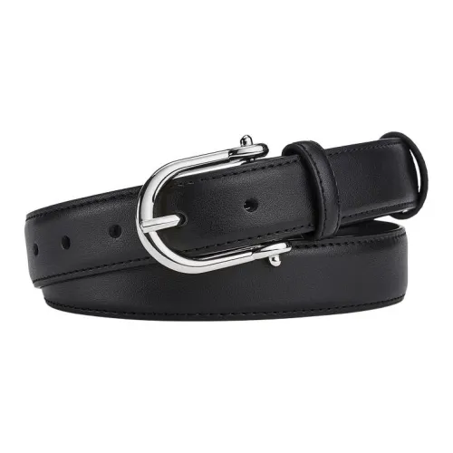 Jeccieziio Ремни из коровьей кожи женские серебряного цвета 2 см