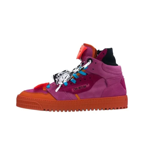OFF Белый OFF COURT 3,0 Высокие Кроссовки для скейтбординга Мужские Коричнево-фиолетовые